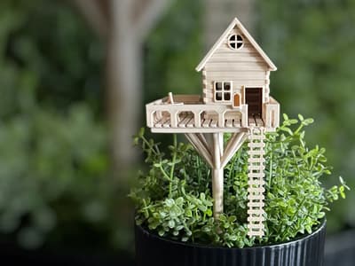 Mini Treehouse with Ladder